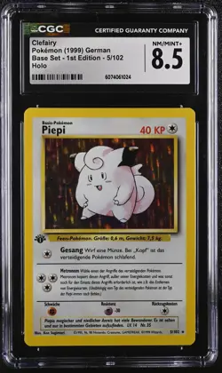 CGC 8.5 Clefairy German Base Set 1st Edition 5/102 Holo Pokemon Card - Image 1
