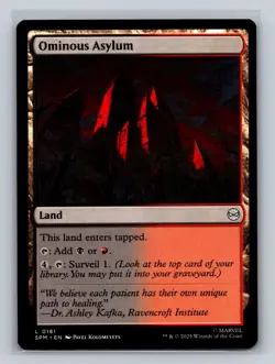 MTG Marvel's Spider-Man #181 Ominous Asylum Land tcg NM - Image 1