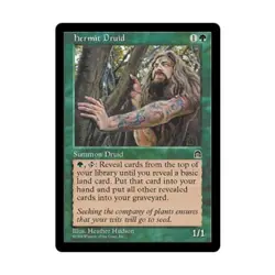 WOTC MtG Stronghold Hermit Druid (R) EX - Image 1
