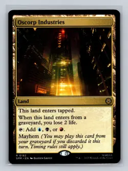 MTG Marvel's Spider-Man #182 Oscorp Industries Rare tcg NM - Image 1