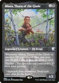 Miara, Thorn of the Glade - Foil Etched Commander Legends LP MTG - Image 1