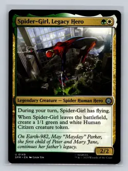 MTG Marvel's Spider-Man #149 Spider-Girl, Legacy Hero Uncommon tcg NM - Image 1