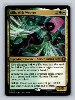 MTG Marvel's Spider-Man #145 Silk, Web Weaver Rare tcg NM - Image 1