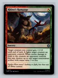 MTG Marvel's Spider-Man #141 Rhino's Rampage Uncommon tcg NM - Image 1