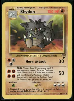 Pokemon Jungle #45/64 Rhydon Uncommon - Image 1