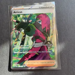 Pokemon TCG: Atticus 133/131 Prismatic Evolutions RARE FULL ART NM - Image 1