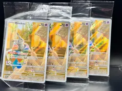 4x Mimikyu 075 Scarlet & Violet Pokemon Center Stamped Black Star Promo Sealed - Image 1