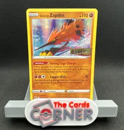 Galarian Zapdos Prerelease SWSH124 Pokemon Sword and Shield Promo NM - Image 1
