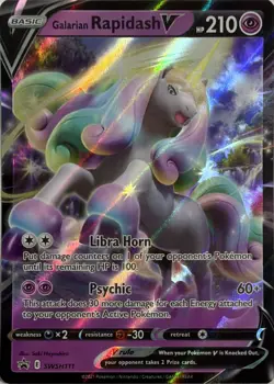 Pokemon TCG Galarian Rapidash V SWSH111 SWSH Black Star Promos - Image 1