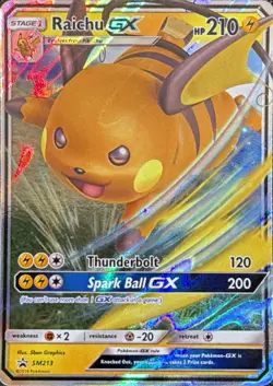Pokemon TCG Raichu GX SM213 SM Black Star Promos - Image 1