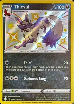 Pokemon TCG Thievul SV082/SV122 Shining Fates Shiny Vault - Image 1