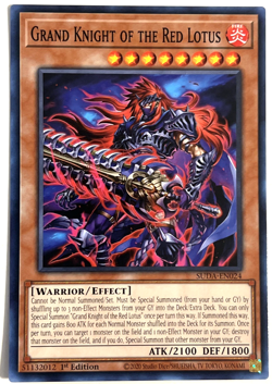 YuGiOh! - Grand Knight of the Red Lotus SUDA-EN024 1st Edition Common - Image 1