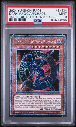 2024 YU-GI-OH! RA03-QUARTER CENTURY BONANZA #EN134 DARK MAGICIAN OF CHAOS PSA 9 - Image 1