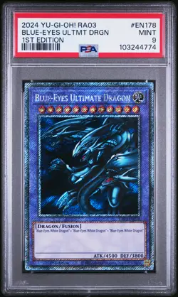 2024 YU-GI-OH! RA03-QUARTER CENTURY BONANZA BLUE-EYES ULTIMATE DRAGON PSA 9 - Image 1