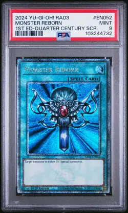 2024 YU-GI-OH! RA03-QUARTER CENTURY BONANZA #EN052 MONSTER REBORN PSA 9 - Image 1