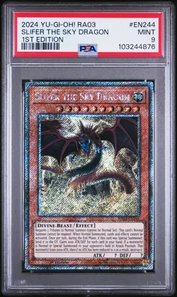 2024 YU-GI-OH! RA03-QUARTER CENTURY BONANZA 1ST ED SLIFER THE SKY DRAGON PSA 9 - Image 1