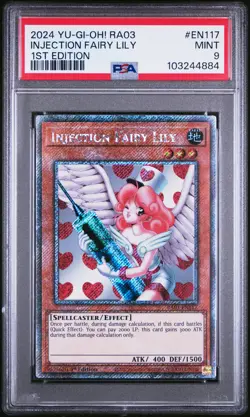 2024 YU-GI-OH! RA03-QUARTER CENTURY BONANZA 1ST ED INJECTION FAIRY LILY PSA 9 - Image 1