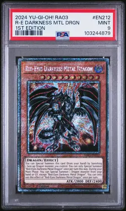 2024 YU-GI-OH! RA03-QUARTER CENTURY BONANZA RED-EYES DARKNESS METAL DRAGON PSA 9 - Image 1