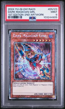 2024 YU-GI-OH! RA03-QUARTER CENTURY BONANZA #EN123 DARK MAGICIAN GIRL PSA 9 - Image 1