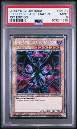 2024 YU-GI-OH! RA03-QUARTER CENTURY BONANZA 1ST ED RED-EYES BLACK DRAGON PSA 9 - Image 1