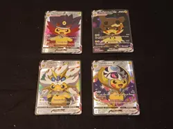 4 Pikachu Pokemon Card Holo GX VSTAR VMAX GX EX Cosplay Art - Image 1