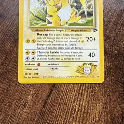 Lt. Surge's Raichu 11/132 Holo Rare Gym Challenge Pokemon Card - Image 2