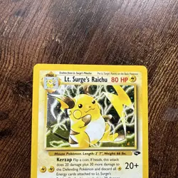 Lt. Surge's Raichu 11/132 Holo Rare Gym Challenge Pokemon Card - Image 3