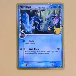 Pokemon Celebrations Sword & Shield Mimikyu Delta Species SWSH 136 Promo Card - Image 1