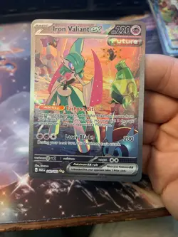 Pokemon TCG Iron Valiant EX Paradox Rift 249/182 Special Illustration Rare Card - Image 1