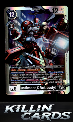 Justimon (X Antibody) EX8-054 SR Digimon Card Game Super Rare Chain of Liberatio - Image 1