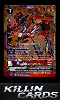 Megidramon ACE LM-026 P Promo Special Limited Set Digimon Card Game Card NM - Image 1