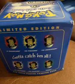 23K Gold Plated POLIWHIRL Trading Card 1999 Burger King Pokemon NEW SEALED Ball - Image 3