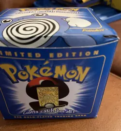 23K Gold Plated POLIWHIRL Trading Card 1999 Burger King Pokemon NEW SEALED Ball - Image 4