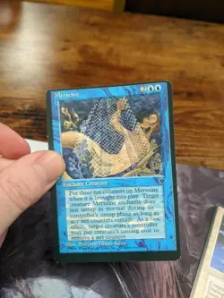 MTG Magic The Gathering Card Merscine off center miscut misprint error - Image 1