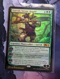 MTG Magic card Garruk, Savage Herald Foil Core Set 2021 M21 Eng NM - Image 1