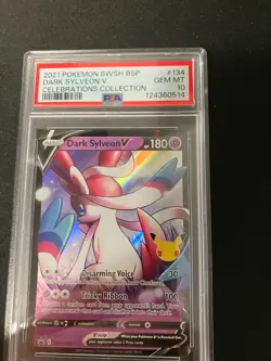 Dark Sylveon V SWSH134 SWSH: Sword & Shield Promo Cards Holo PSA 10 GEM MINT - Image 1
