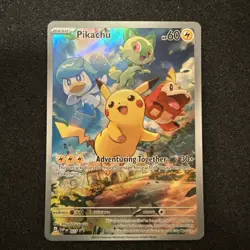 Pokemon Pikachu 27 SV Scarlet Violet Promo Card Black Star Rare Holo - Image 1