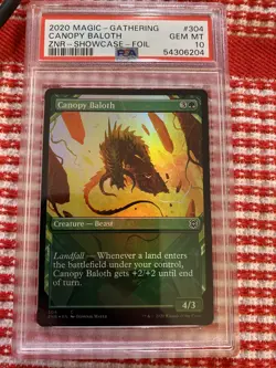 PSA 10 Pop 1 Gem MTG Magic FOIL Canopy Baloth Showcase Zendikar Rising - Image 1