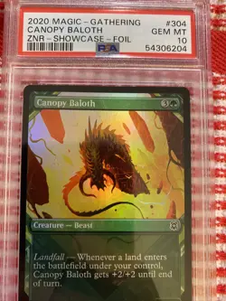 PSA 10 Pop 1 Gem MTG Magic FOIL Canopy Baloth Showcase Zendikar Rising - Image 2