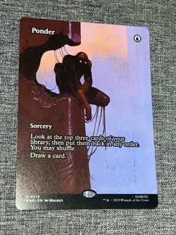 2025 MTG Marvel Spider-Man Ponder (Borderless) 0013 (M) MAR Non Foil - Image 1