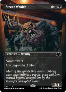 Borderless STREET WRAITH mtg NM-M Dominaria Remastered 1 Common - Image 1