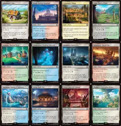 EDH * TOWN * Land Set of 12 ~mtg Final Fantasy Common Dual Mana Adventurers Inn - Image 1