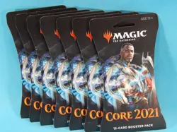 7x Magic The Gathering Core Set 2021 Sealed Draft Booster Packs 2020 - Image 1