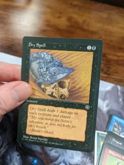 MTG Dry Spell Homelands Regular off center miscut error misprint - Image 1