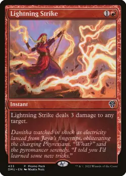 DMU LIGHTNING STRIKE 1x Promo Pack Rare Magic Dominaria United MTG NM - Image 1