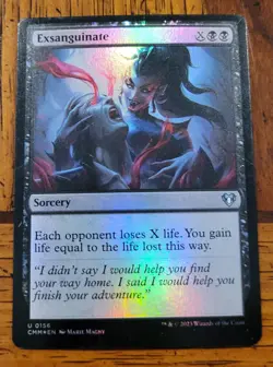 FOIL Exsanguinate x1 MTG Commander Masters Magic Light Play LP English - Image 1