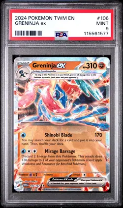 2024 Pokemon TWM EN Greninja EX - PSA 9 (Aug 25) - Image 1