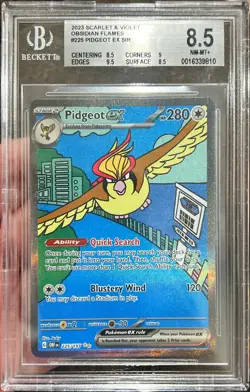 2023 Pokemon Scarlet & Violet Pidgeot EX Obsidian Flames SIR 225/197 BGS 9 Mint - Image 1