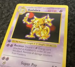 1999 Pokemon 1st Edition Base Set (SHADOWLESS) MINT UNPLAYED- Kadabra - 32/102 - Image 3