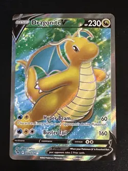 Dragonite V 076/078 Pokemon GO Ultra Rare Full Art Holo NM - Image 1